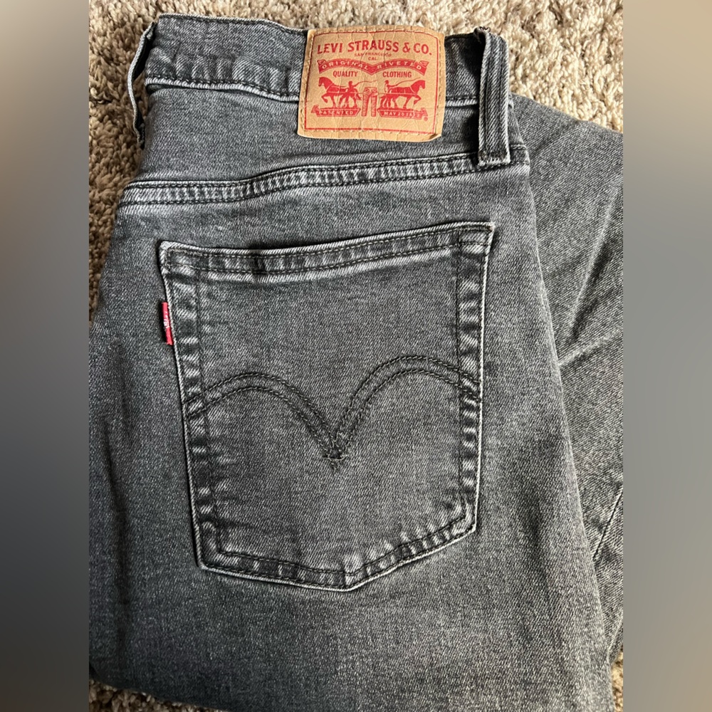 Levi's Wedgie Black Straight Leg Jeans